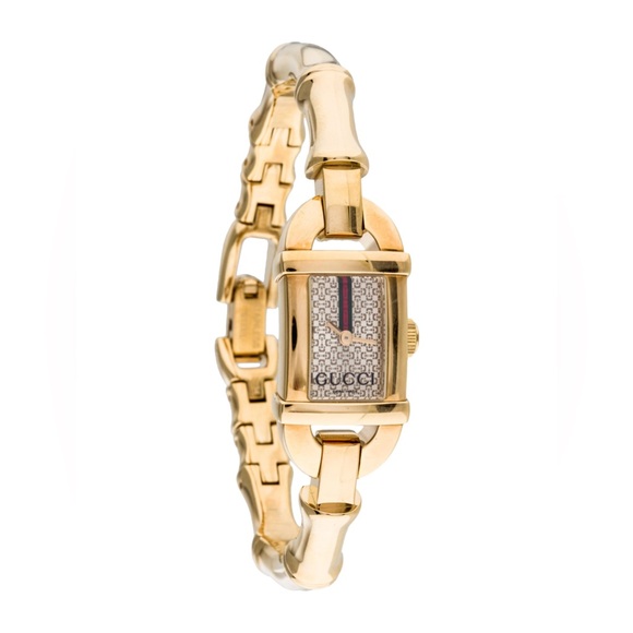 GUCCI Yellow Gold Bamboo Bangle Watch - Picture 2 of 16
